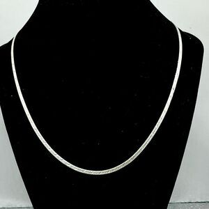 AZR Vintage Italian Sterling Silver Herringbone Necklace